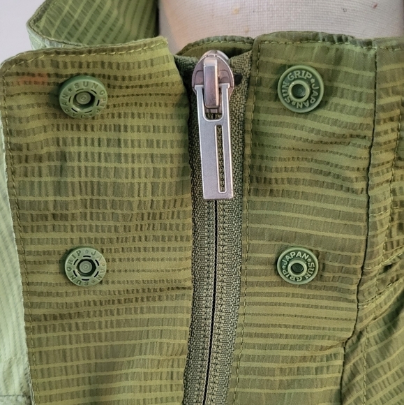 Nau Lime Green Striped Hooded Lightweight Jacket Size M - Picture 3 of 14